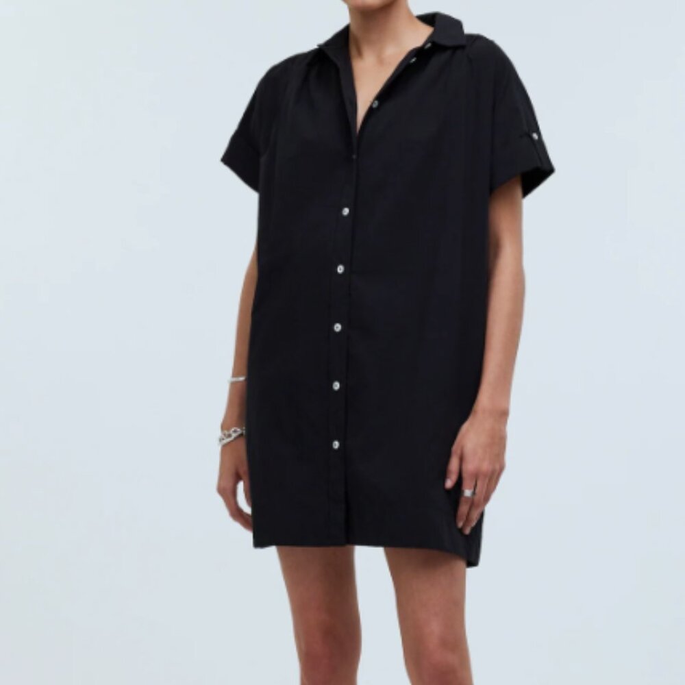Madewell Collared Button Front Mini Shirtdress Sz… - image 2